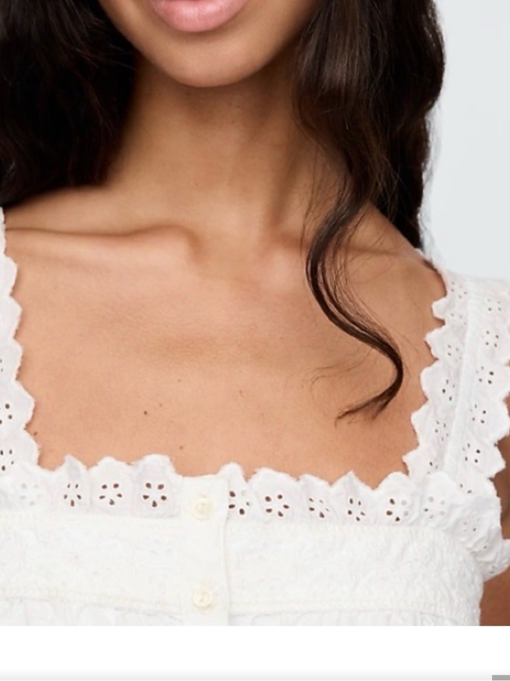 Doen x Gap White Eyelet Tiered Midi Dress - Picture 3 of 8